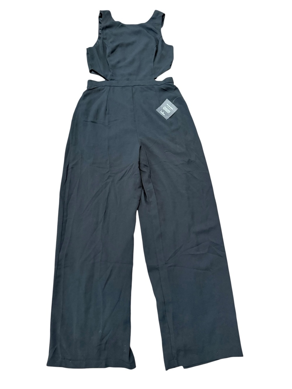 Lulus Black Cutout Wide Leg Jumpsuit Size Large NWT